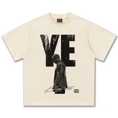 칸예웨스트프린팅티셔츠 스트릿 오버핏 남성 프린팅티셔츠