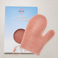 스마일리브 딥클린 TPU 샤워 글러브, 핑크, 1개, 1개입