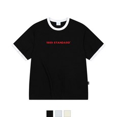 [1989스탠다드] BASIC LOGO 쿨 코튼 링거 반팔(SRSSTD-0006)