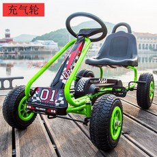 네발 자전거 4발 사이클 선물 사륜 카트, 1개, 55.9cm, 그린 B형 팽창식