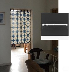 든든커머스 조각보가리개 창문 거실커튼 문가리개, 1개, 봉 있는 원단 링 관통형 B