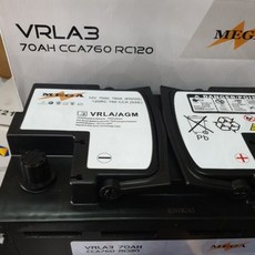 MEGA 汽車電池 AGM電瓶 70Ah 12V 高性能 CCA啟動強, 1個