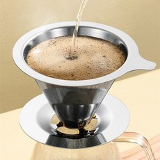 CookNest 키친 304 스텐 커피 드리퍼 핸드드립, 미디엄1-4인, 1개, 400ml