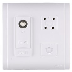 매입형 CATV유닛 2방 4P전화 8P랜포트 복합 콘센트 5개입