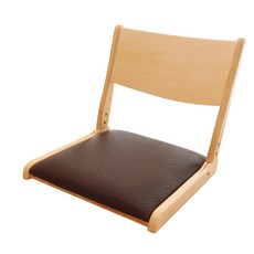 RM디자인 러버좌식 원목 접이식 등받이 앉은뱅이 좌식 의자, 브라운