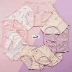 [빌도르] 삼각 레이스래빗 8매 여아 아동 키즈 팬티 속옷 세트