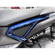 EPIC FORCE 2.0 水轉印三角側蓋 鍛造碳纖維卡夢髮絲紋, 1個, 卡夢藍