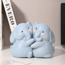 인테리어 오브제 신혼 애니멀 허그 북엔드 소품, H(허그코끼리)