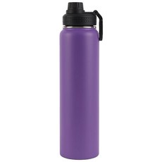 투데이리빙 보온 보냉 스텐 핸들 텀블러 대용량 물병 밀폐형 회전식 스파우트 캡뚜껑 물통 듀얼 드링크 물병 핸드 커버 홀더 손잡이 보틀, 1개, 750ml, 퍼플