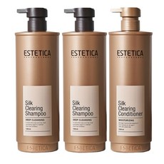 2+1 [ 샴푸 1500ml x2 + 컨디셔너 1500ml x1 ] 에스테티카 실크 클리어링 대용량 린스 미용실 추천, 4.5kg, 1개