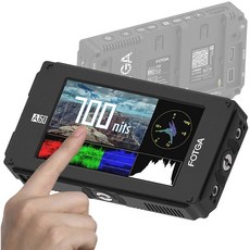 포트가 A50TLS 5인치 FHD 비디오 카메라 필드 모니터 DSLR 3G SDI HDMI 4K 입력출력 3D LUT 1920x1080 터치 스크린 듀얼 NP-F 배터리 플레이, 1개