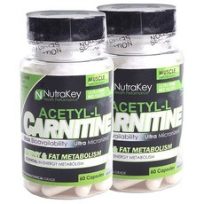 NutraKey 乙醯左旋肉鹼膠囊, 60顆, 2罐