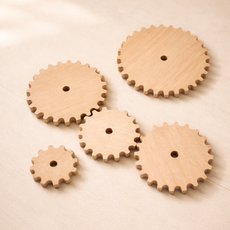 까르르 원목 장난감 톱니바퀴 놀이 풀세트, 5피스, 1세트