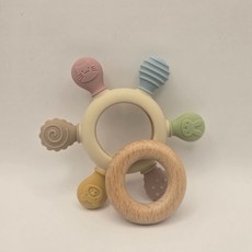 마마루치발기실리콘 나무링 아기치발기 치아발육기, 2개, 케이스증정, 단품