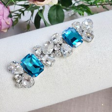 보석모티브 N-037, 금도금, 1개, 아쿠아마린