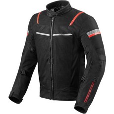 REV'IT!摩托車夾克，透氣網眼，反光安全設計，耐磨保護, black