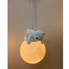 무드등 인테리어 보름달 천체 감성 수면등 LED 방등 거실 침실 천장 조명 줄 실내 전등 램프, 3D 벽등 15cm 작은 곰 3색