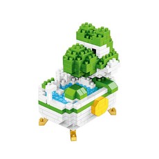 퍼즐피플 캐릭터 나노블럭 모음, 배관공, [퍼즐피플 나노블럭]샤워 녹색공룡, 1개