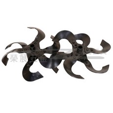 榮展五金 割草機轉換配件 - 新款開溝輪刀具 - 培土 開溝 鬆土專用刀, 1個