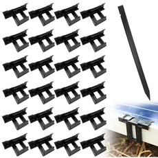 솔라 모듈 청소 PV 모듈 진흙 제거 클립 태양광 패널 물 배수 클립 30mm 플라스틱 클립 24pcs