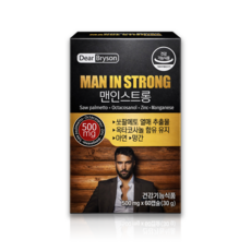 디어 브라이슨 맨인스트롱 남성 쏘팔메토 옥타코사놀 아연 망간 2개월, 1박스, 60정