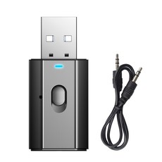 音頻藍牙適配器 藍牙 5.0 音樂接收器, 黑色, 1個, T7