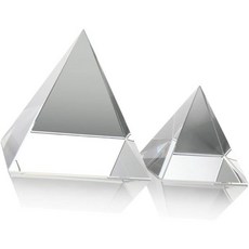 알리피스 1개 광학 유리 피라미드 프리즘 실험 빛 굴절과 무지개 생성 가정용 장식 및 사무실 책상, 알리피스 1개 광학 유리 피라미드 프리즘 실험 빛 굴절