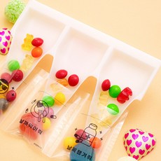 삶질향 사랑의 약봉지 시리즈 약봉투 약포지 만들기 소분 투명지 인쇄, 1개, 3구 약주걱