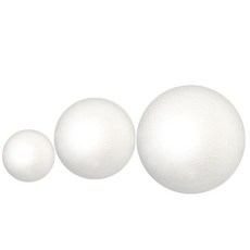 대형 스티로폼 공 만들기 재료 원형 폼볼 인테리어 미술 수공예 꽃볼 리스, 속이 꽉 찬 폼볼 15cm, 1개, 1cm