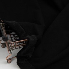 유명한원단 밍크퍼원단 스판 다이마루 무지 블랙