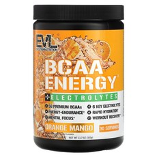 EVLution Nutrition 이볼루션뉴트리션 BCAA 일렉트로라이츠 333g 파우더 활력 영양제, 1개