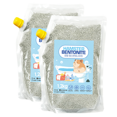 로웰 소동물 벤토나이트 모래 베이비파우더향, 1.2kg, 2개