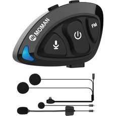 모만 Moman 오토바이 헬멧 헤드셋 스피커 RS S 헤드폰 HiFi 노이즈 캔슬링 자동 응답 FM 라디오 AI 음성 IPX6 방수 2가지 타입 마이크 이어폰 모든 솔로 라이딩, Headset RS-S, 1 Pack