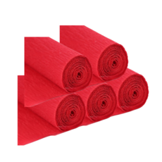 다용도 구김 주름지 크레이프 종이 250cm 50cm 5종, 레드