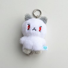 플레이브 PLAVE 므메미무 가방걸이 보이그룹 버추얼 액세서리 키링 캐릭터 굿즈 응원 인형, 1개, I. 뾰족한 회색 귀 빨간 눈 키 체인