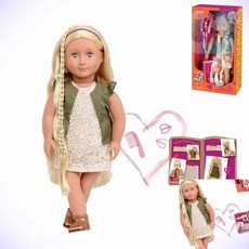 오지돌스 블론드 롱헤어 피아 미용실장난감놀이 여자아이인형 미용실놀이장난감