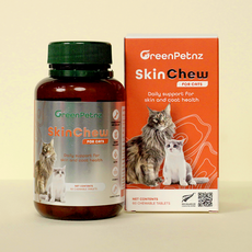 뉴질랜드 그린펫엔젯 스킨츄 고양이 피부 털 모질 영양제 60정 2달분, 1개