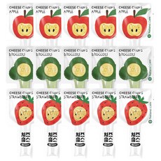 네츄럴코어 치즈춥스 사과 / 딸기 / 브로콜리 10개입 강아지사탕, 사과5개입+딸기5개입+브로콜리5개입