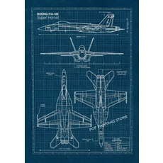 항공기 비행기 도면 그림 포스터 캔버스 팝아트 액자 설계도 레트로 클래식 빈티지 유니크, 16