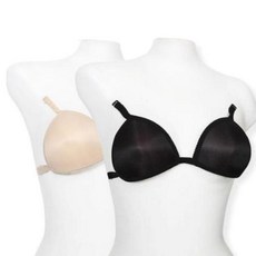 아쿠스 여성 수영복 고리형 탈부착 볼륨 뽕캡 가슴패드 베이지 블랙