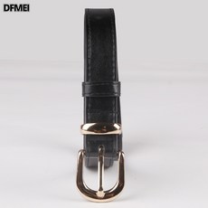 DFMEI 時尚女士皮帶簡約百搭牛仔褲腰帶女學生裝飾針釦褲帶
