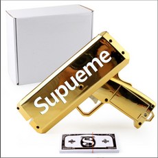 噴鈔槍 附贈電池 電鍍金 鈔票槍 噴錢槍 結婚 慶功 尾牙 春酒 玩具鈔票槍 鈔票噴錢機 生日禮物 電動鈔票槍, 噴鈔槍-金(贈電池＆一疊玩具鈔), 金色, 1個