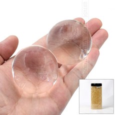 크리스탈볼 8mm 1000g 케이스포함 투명 하이드로 소일 워터젤 고흡수성수지 수정토 대체토양 수경재배 방향제 개구리알모양, 1개