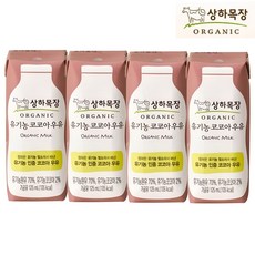 상하목장 유기농 코코아우유, 125ml, 4팩
