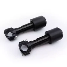 범용 오토바이 수정 된 떨어지는 보호 바디 프레임 슬라이더 충돌 방지 장치 클램프 마운트 Anti-Fall Rod, 21 22-28mm D BK 1Pair