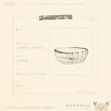 ABC HOME 鐵藝編織置物籃, 1個, 大