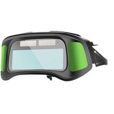 寧生 自動變光電焊眼鏡 焊接護目鏡 氬弧焊防護面罩 0.01秒變光 太陽能充電, 1個, 變光眼鏡真彩款套裝, 黑色