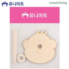 유니아트 (우드) 1000 나무 팽이 (원숭이)