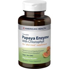 American Health 아메리칸 헬스 엽록소 함유 파파야 효소 250정, 1개