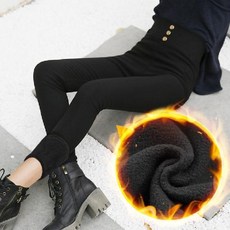 겨울 기모 레깅스 여자 스키니 핏 방한 타이즈 융 털 밍크